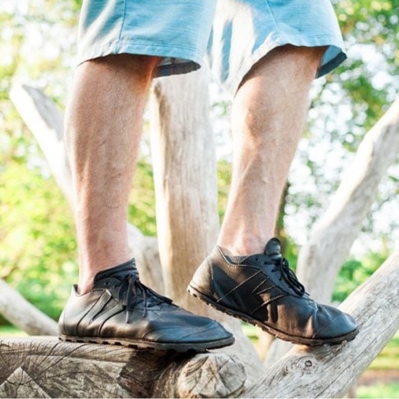 Softstar Primal Runamoc Megagrip Black Leather Casual Shoes Size 8 Wide - Picture 11 of 11